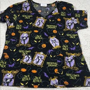 Nightmare Before Christmas Scrub Top